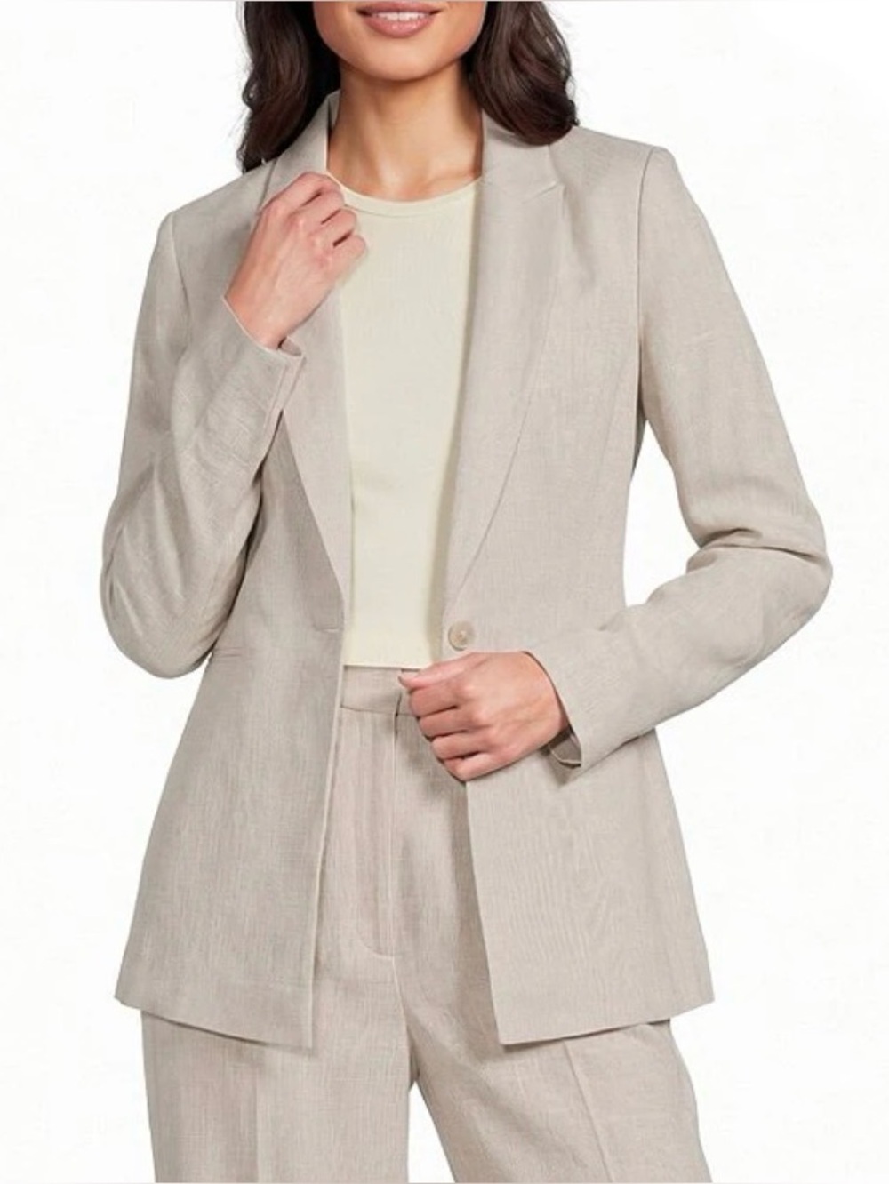 Alex Marie Women's Tailored Single-Button Linen Suit